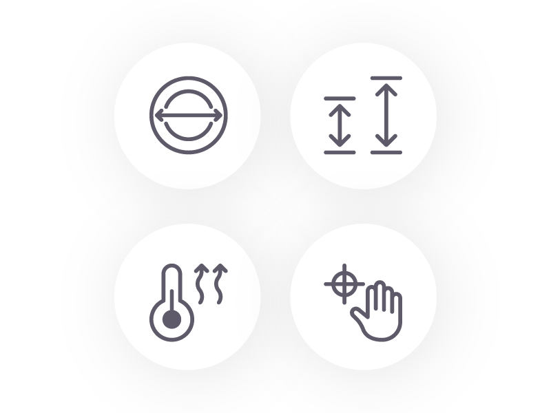 Iconographic collection of machine functions
