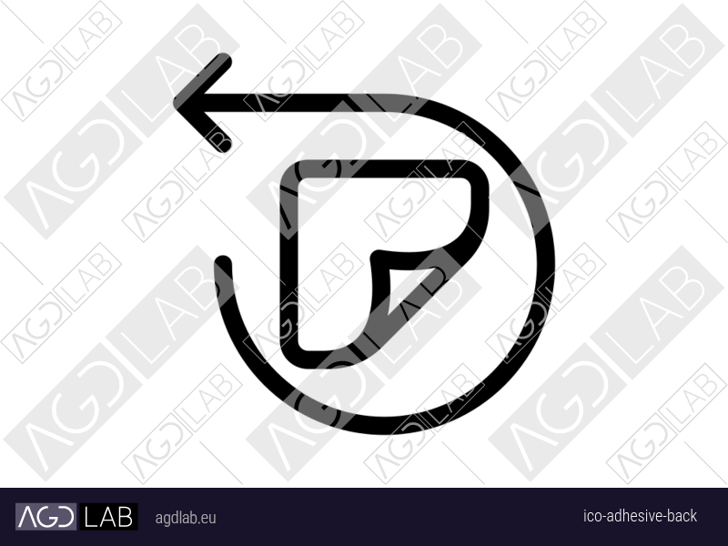 Adhesive back icon