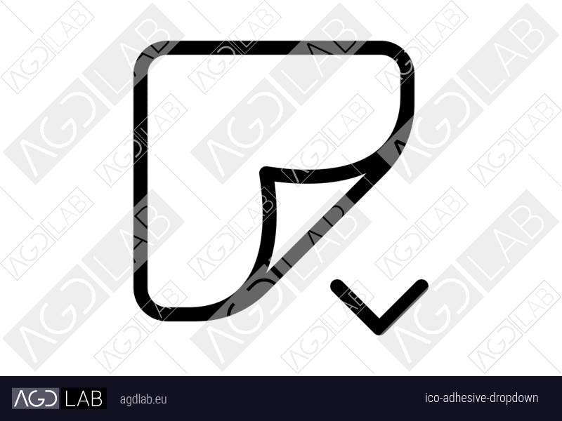 Adhesive dropdown icon