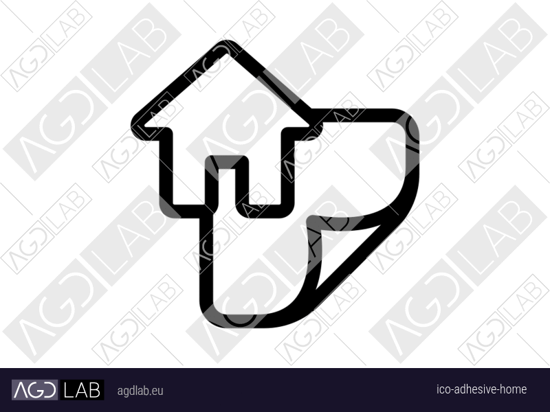 Adhesive home icon