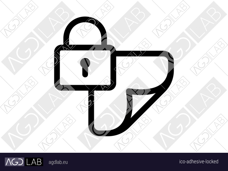 Adhesive locked icon