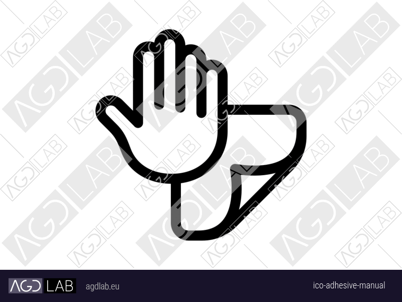 Adhesive manual icon