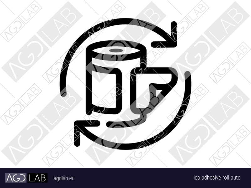 Adhesive roll auto icon