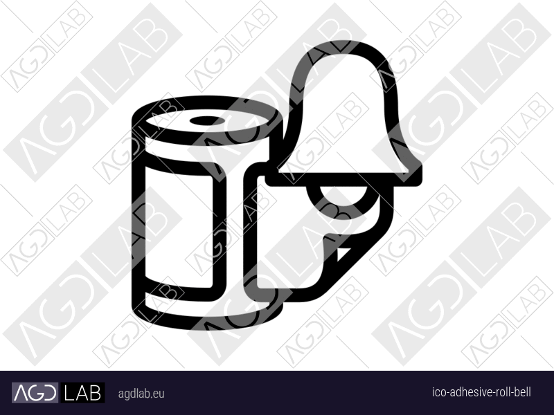 Adhesive roll bell icon