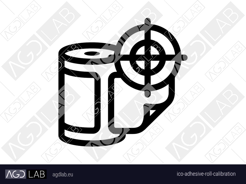 Adhesive roll calibration icon