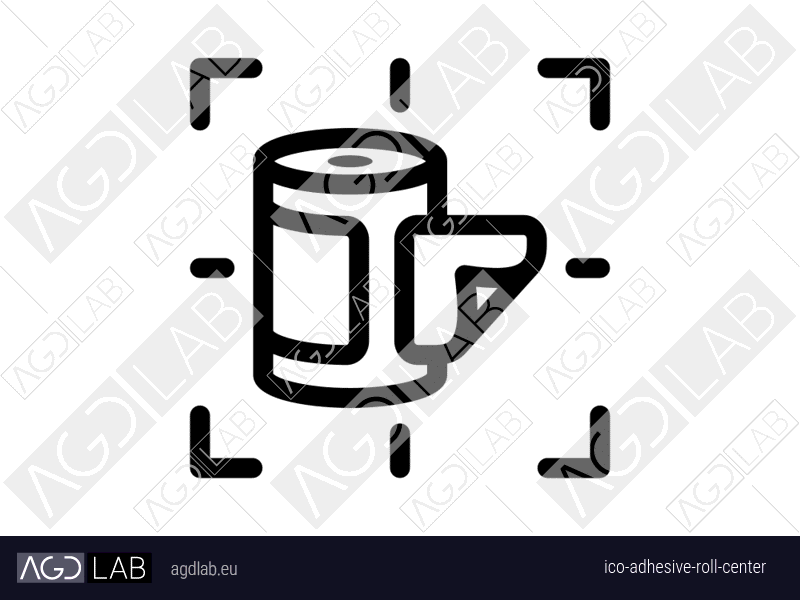 Adhesive roll center icon