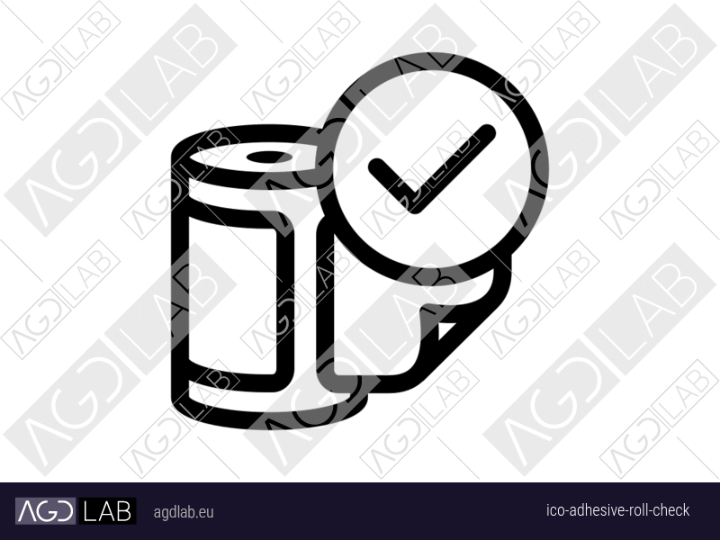 Adhesive roll check icon