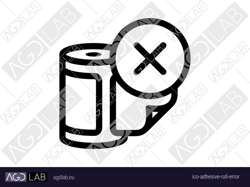 Adhesive roll error icon
