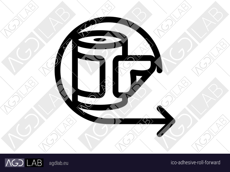 Adhesive roll forward icon