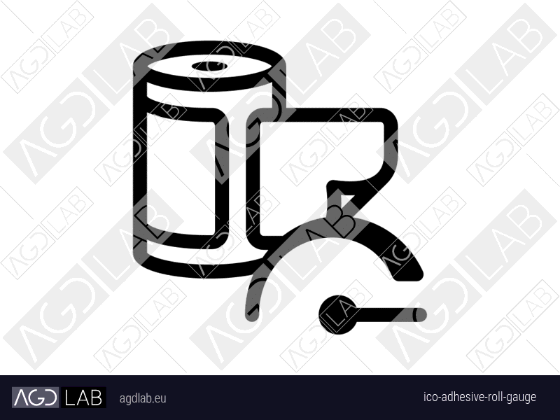 Adhesive roll gauge icon