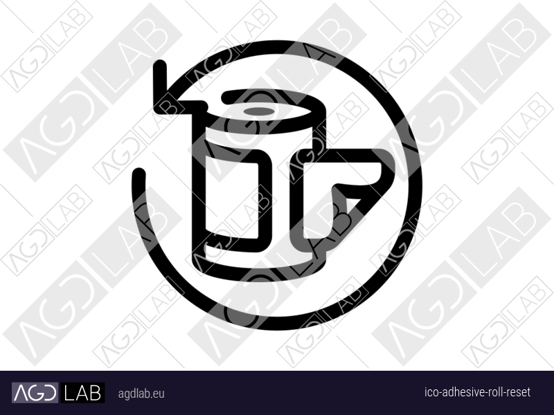 Adhesive roll reset icon