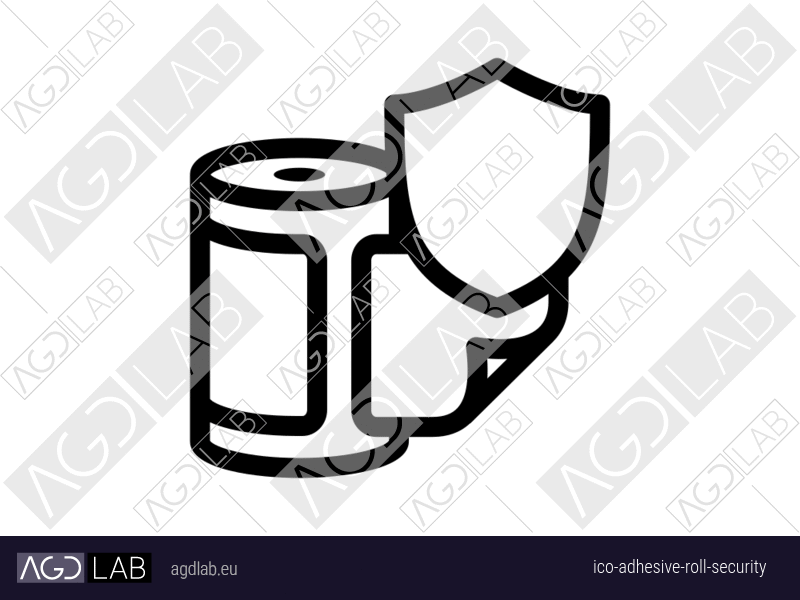 Adhesive roll security icon
