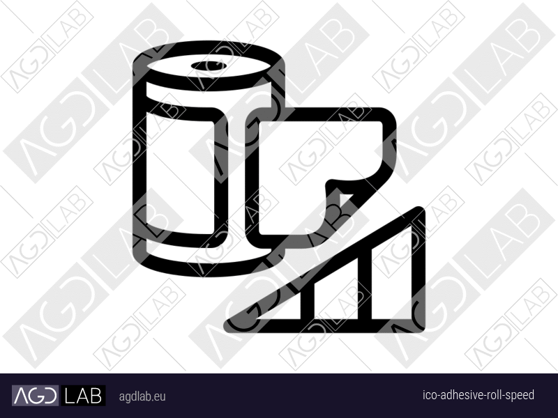 Adhesive roll speed icon