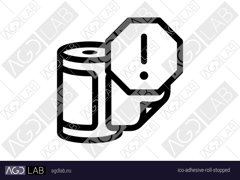 Adhesive roll stopped icon