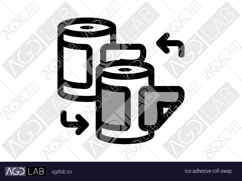 Adhesive roll swap icon