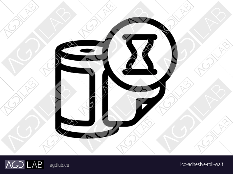 Adhesive roll wait icon