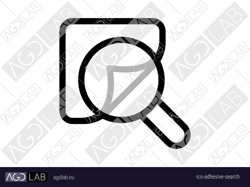 Adhesive search icon
