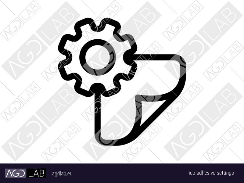 Adhesive settings icon