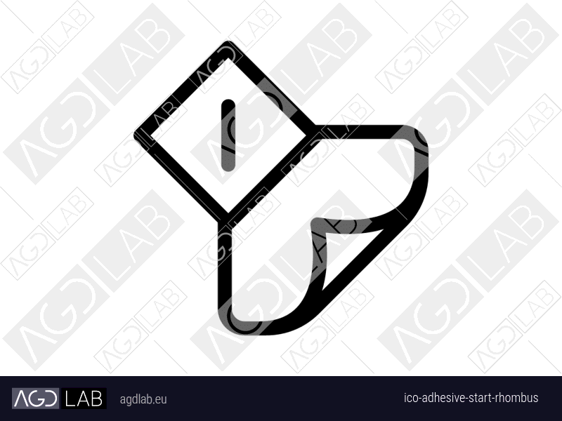 Adhesive start rhombus icon