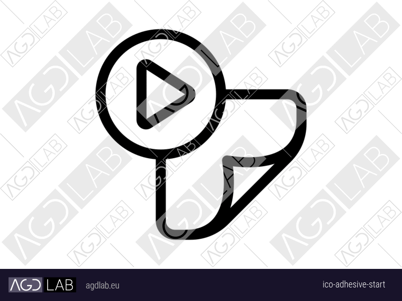 Adhesive start icon