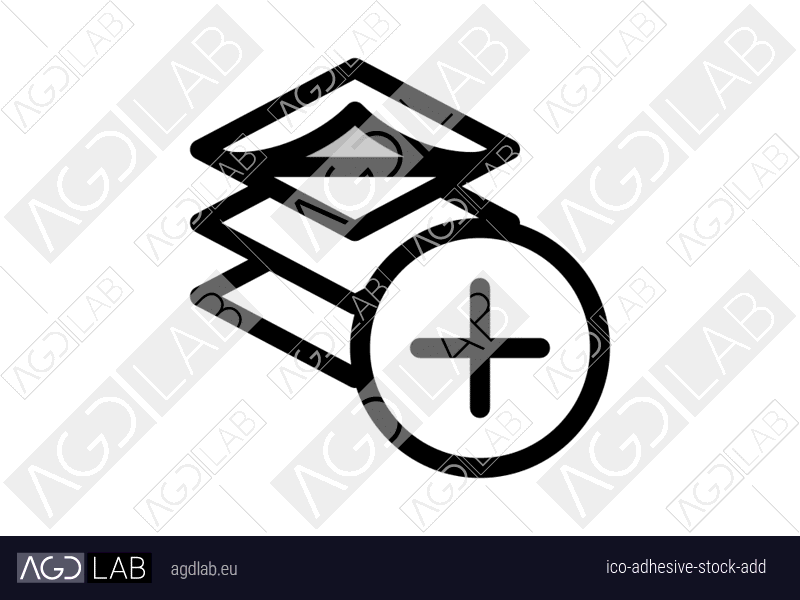 Adhesive stock add icon