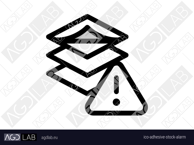 Adhesive stock alarm icon
