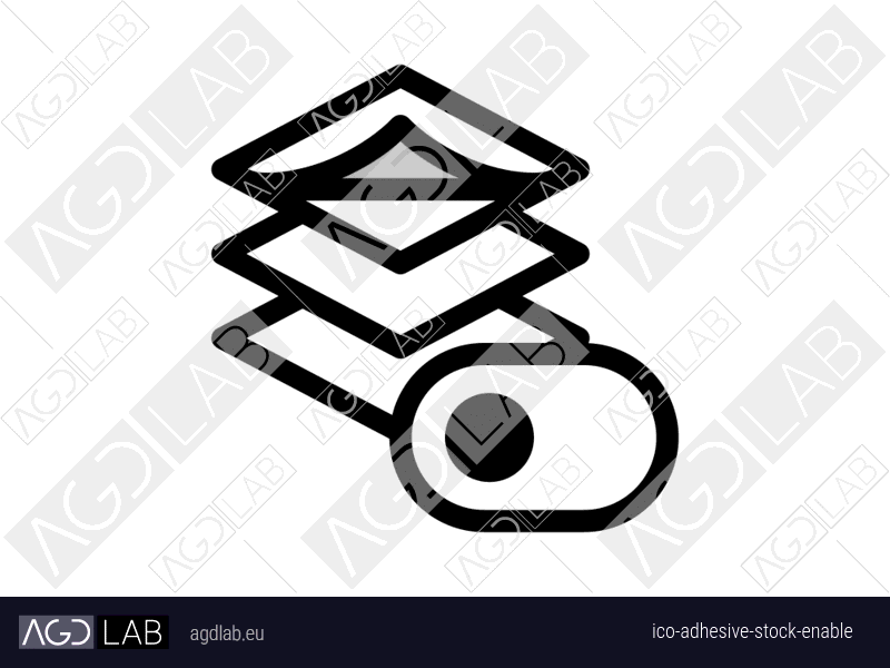 Adhesive stock enable icon