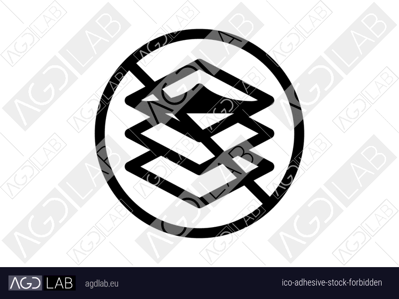 Adhesive stock forbidden icon