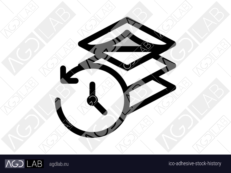 Adhesive stock history icon