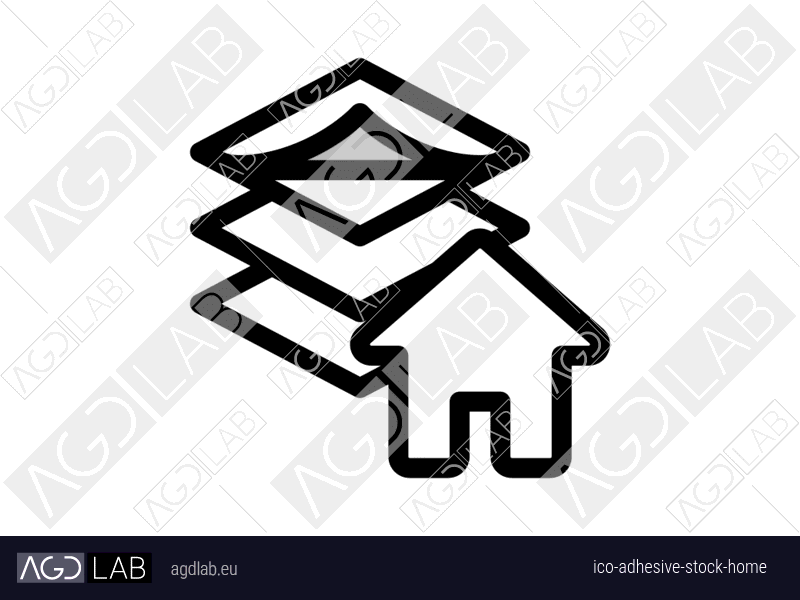 Adhesive stock home icon