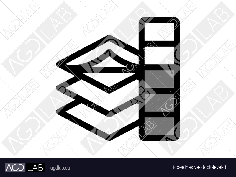 Adhesive stock level 3 icon