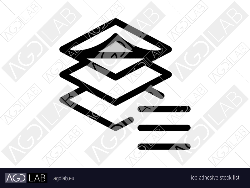 Adhesive stock list icon