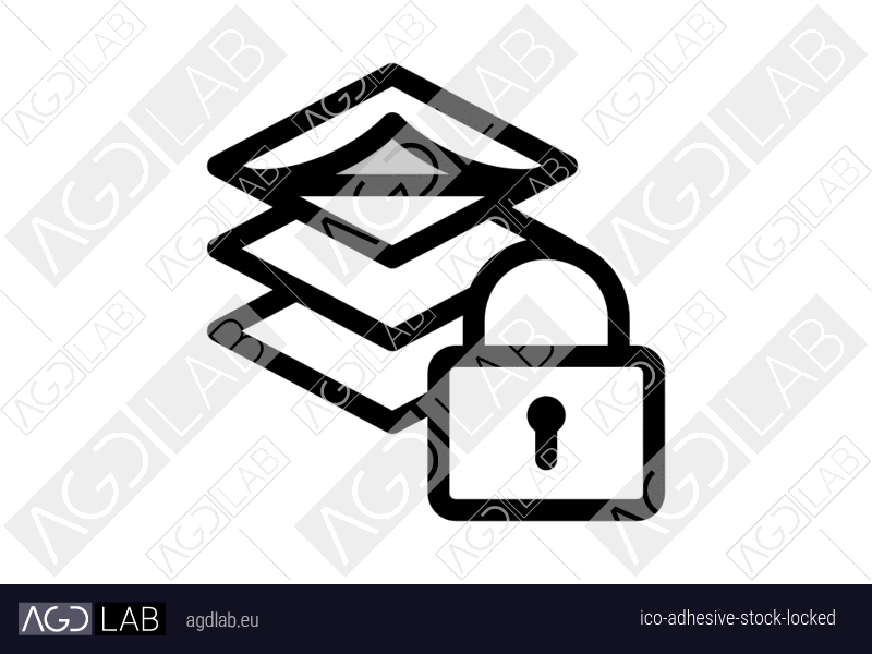 Adhesive stock locked icon