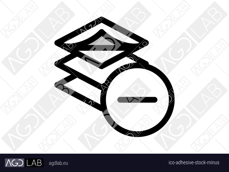 Adhesive stock minus icon