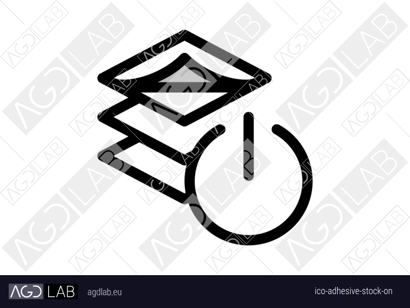 Adhesive stock ON icon