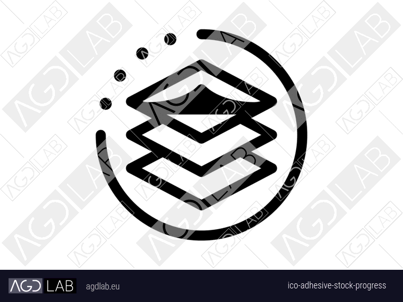 Adhesive stock progress icon
