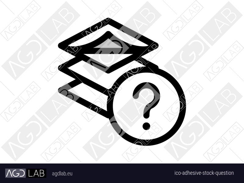Adhesive stock question icon
