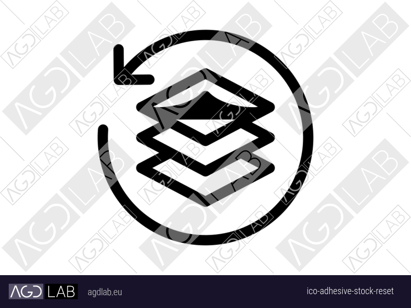 Adhesive stock reset icon