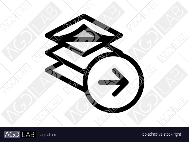 Adhesive stock right icon