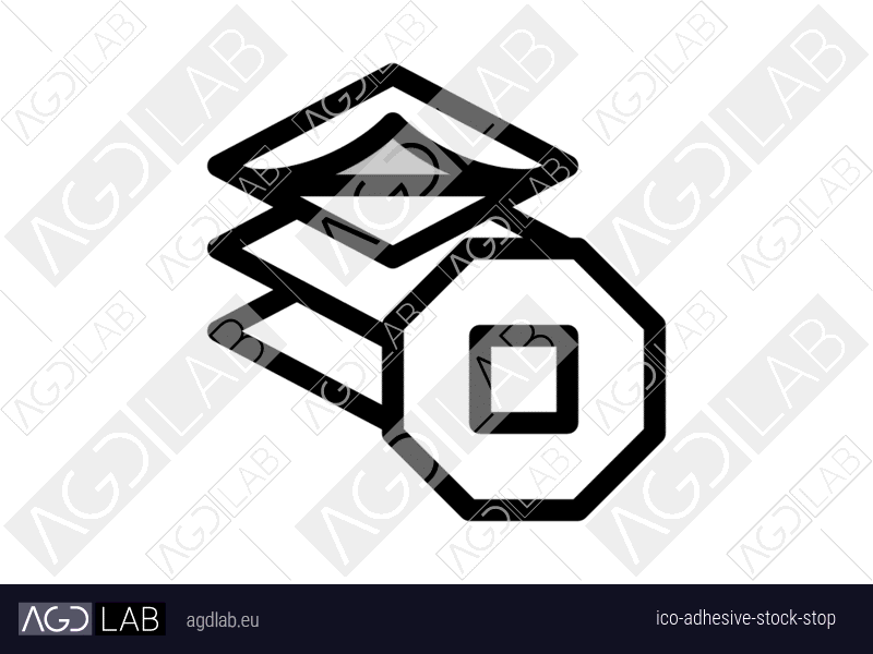 Adhesive stock stop icon