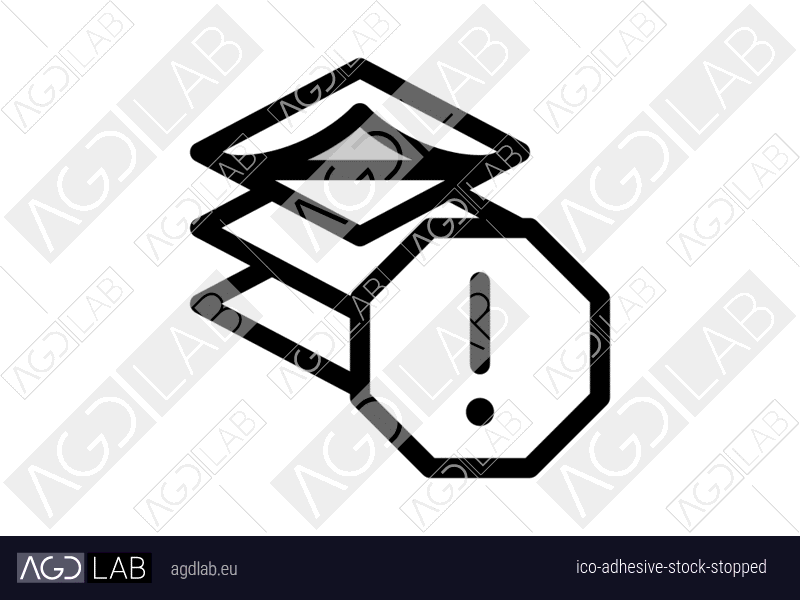 Adhesive stock stopped icon