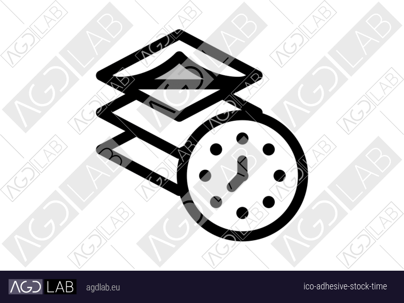 Adhesive stock time icon