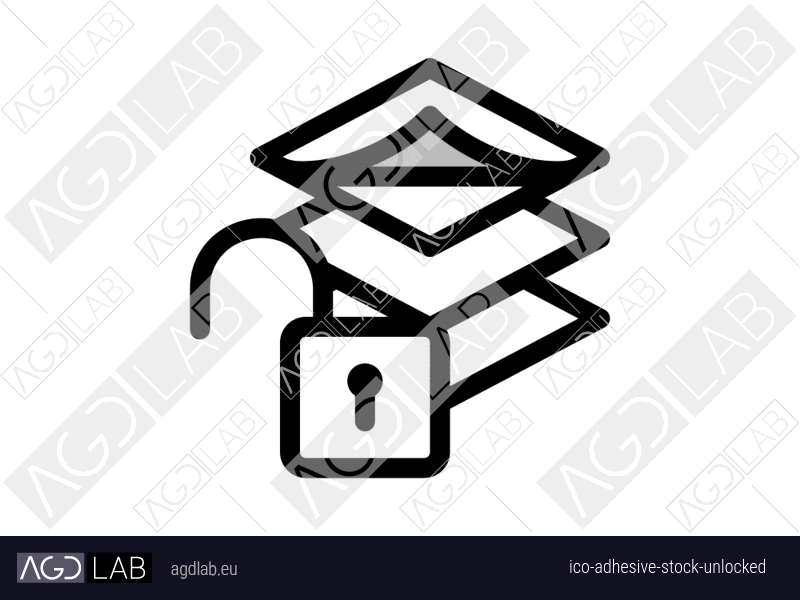 Adhesive stock unlocked icon