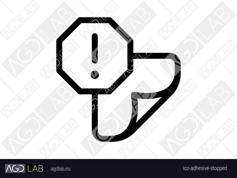 Adhesive stopped icon