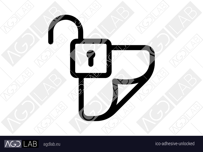 Adhesive unlocked icon