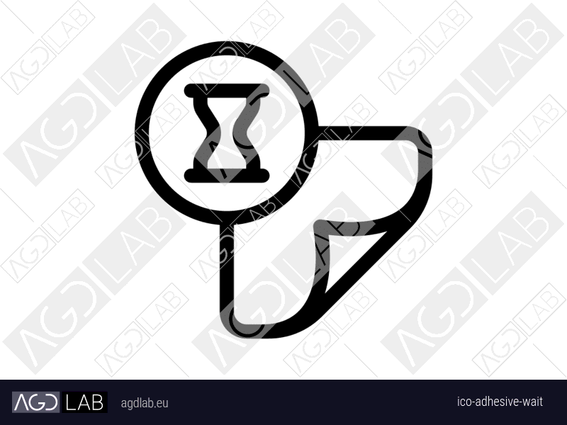 Adhesive wait icon