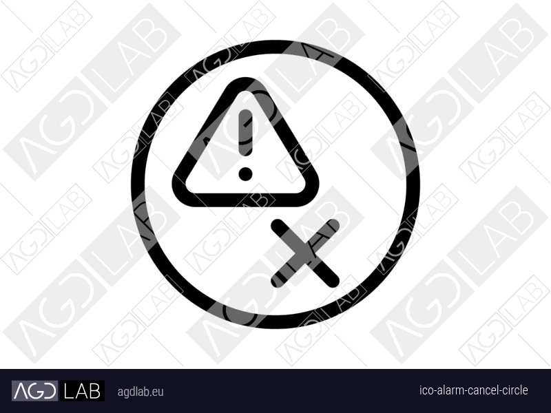 Alarm cancel circle icon