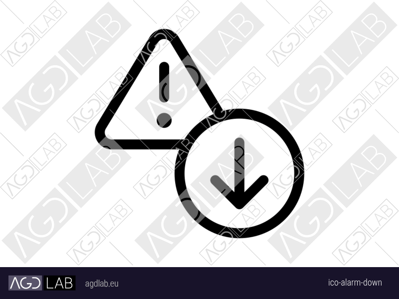 Alarm down icon