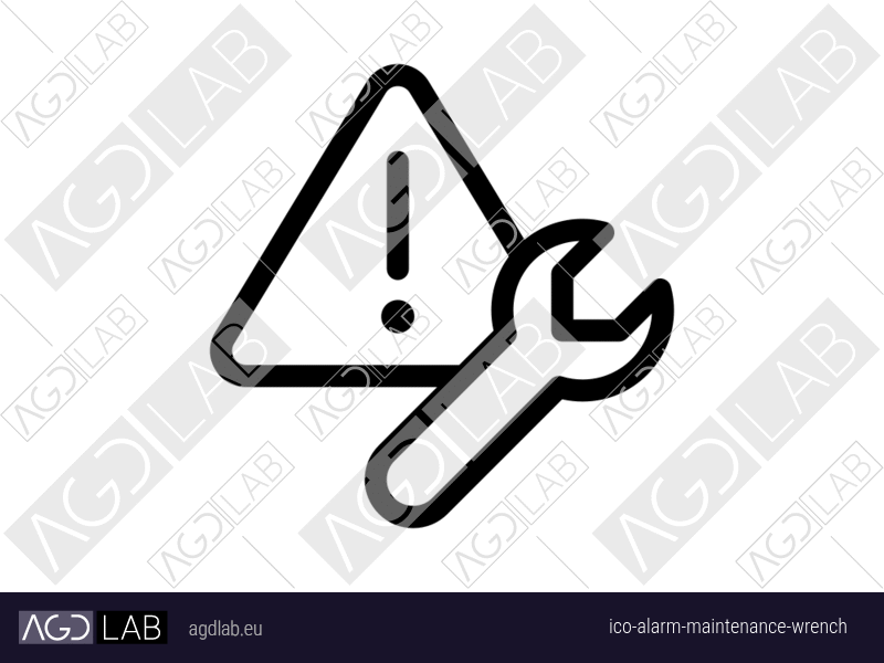 Alarm maintenance wrench icon