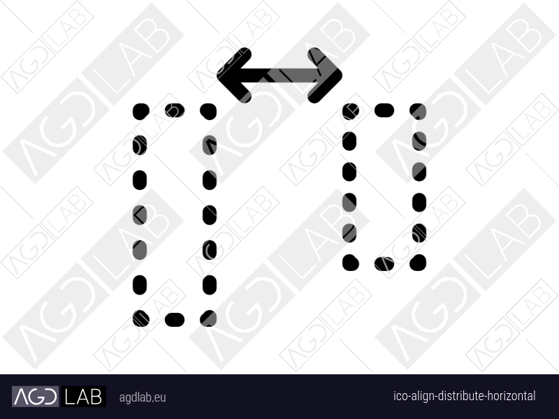 Align distribute horizontal icon